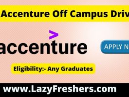 Accenture off campus drive