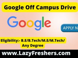 Google off campus drive