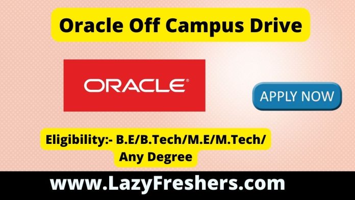 Oracle off campus drive