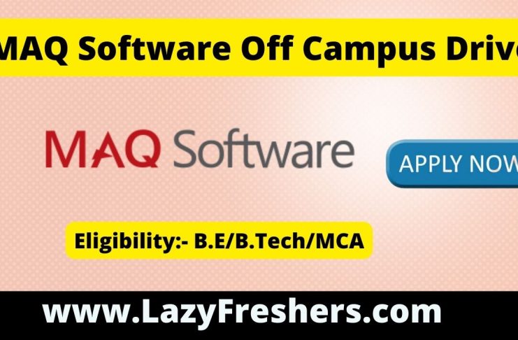 MAQ Software off campus drive